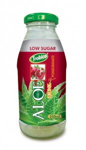 250ml Aloe vera drink glass bot